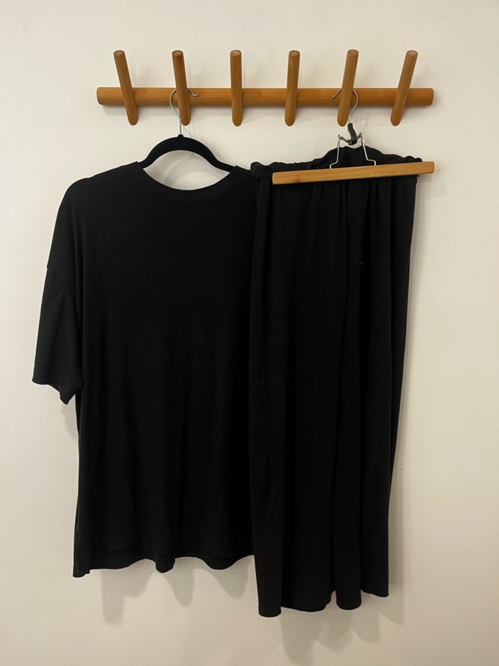 Dressed in LALA ribbed playsuit in black - Picture 3 of 15